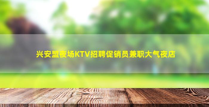 兴安盟夜场KTV招聘促销员兼职大气夜店
